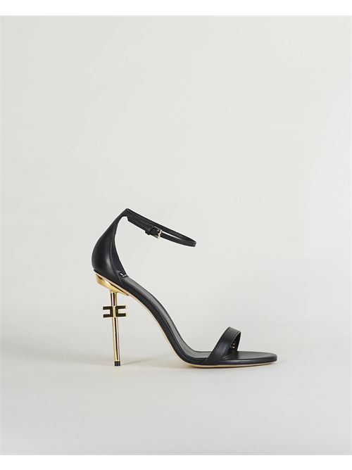 Leather sandals with logo heel Elisabetta Franchi ELISABETTA FRANCHI |  | SA23B41E2110